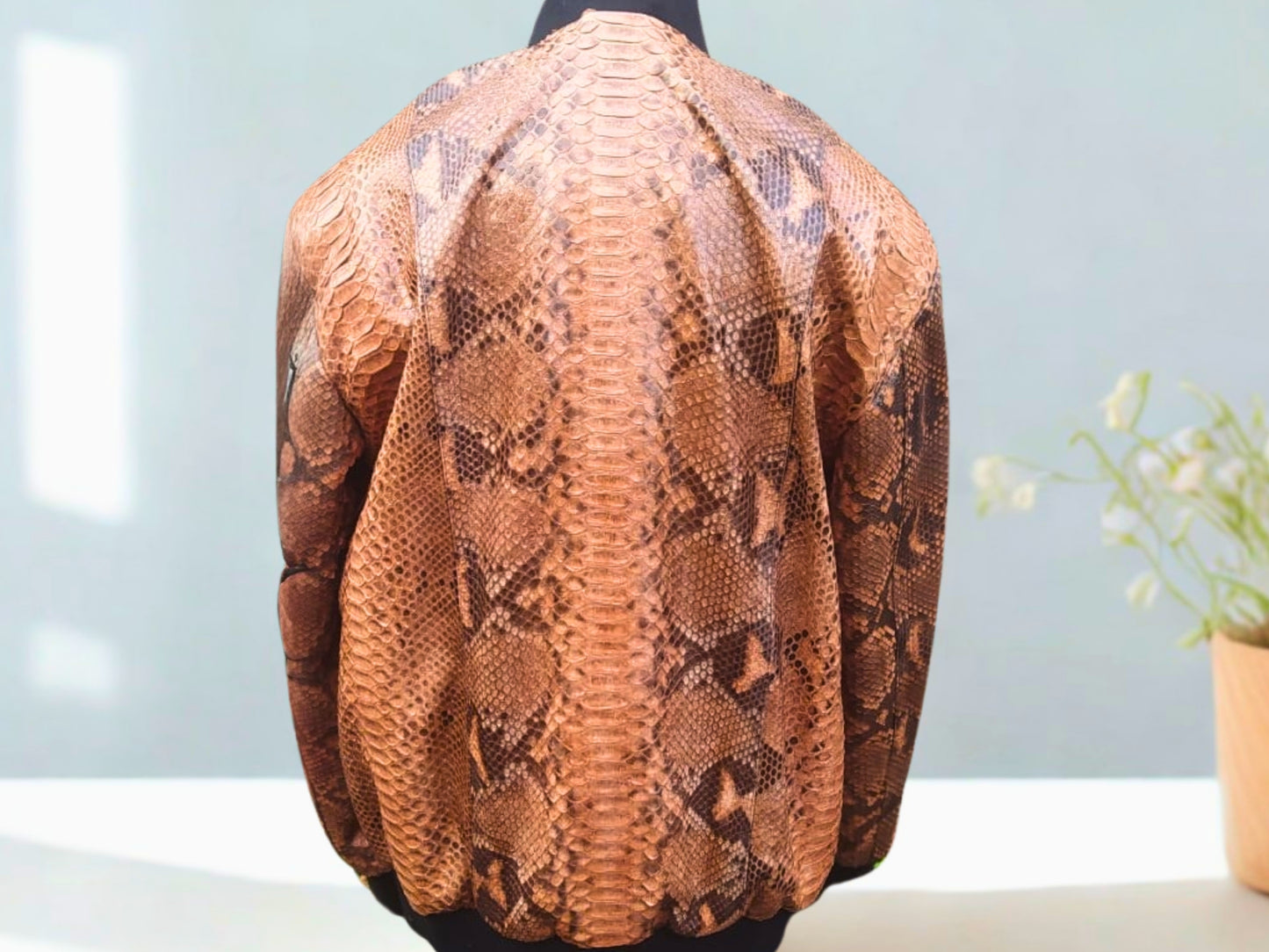 Brown Bomber Leather Jacket - 1