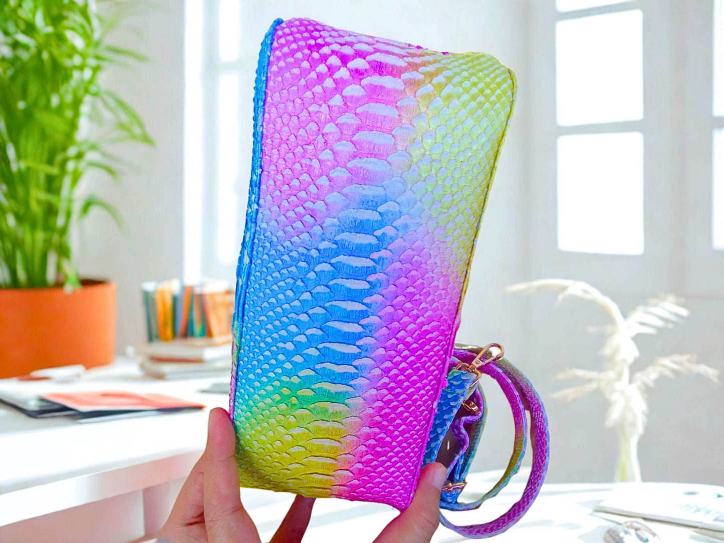 Rainbow Snakeskin Purse - LFM Fashion