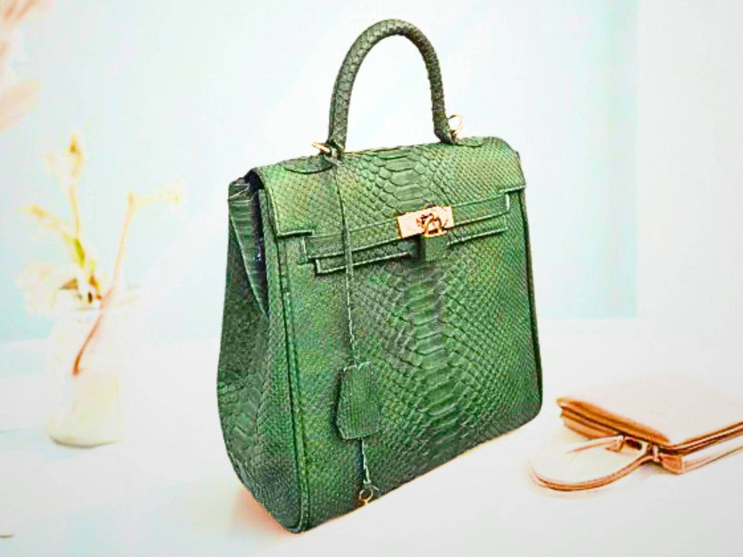 Fashion Designer Snakeskin Backpack Large Compartment - LFM Fashion