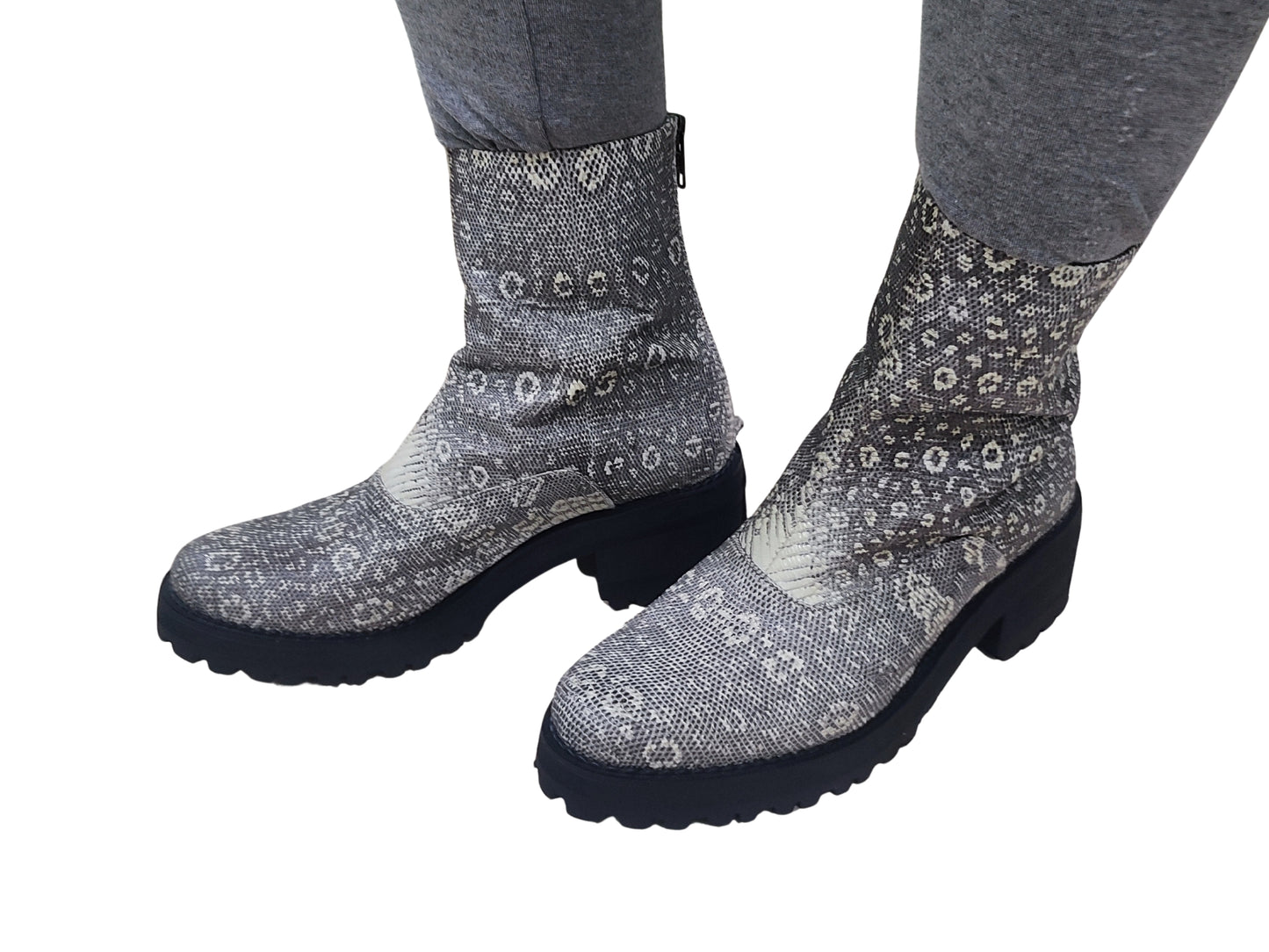 Genuine Lizard Skin Leather Boots - 3