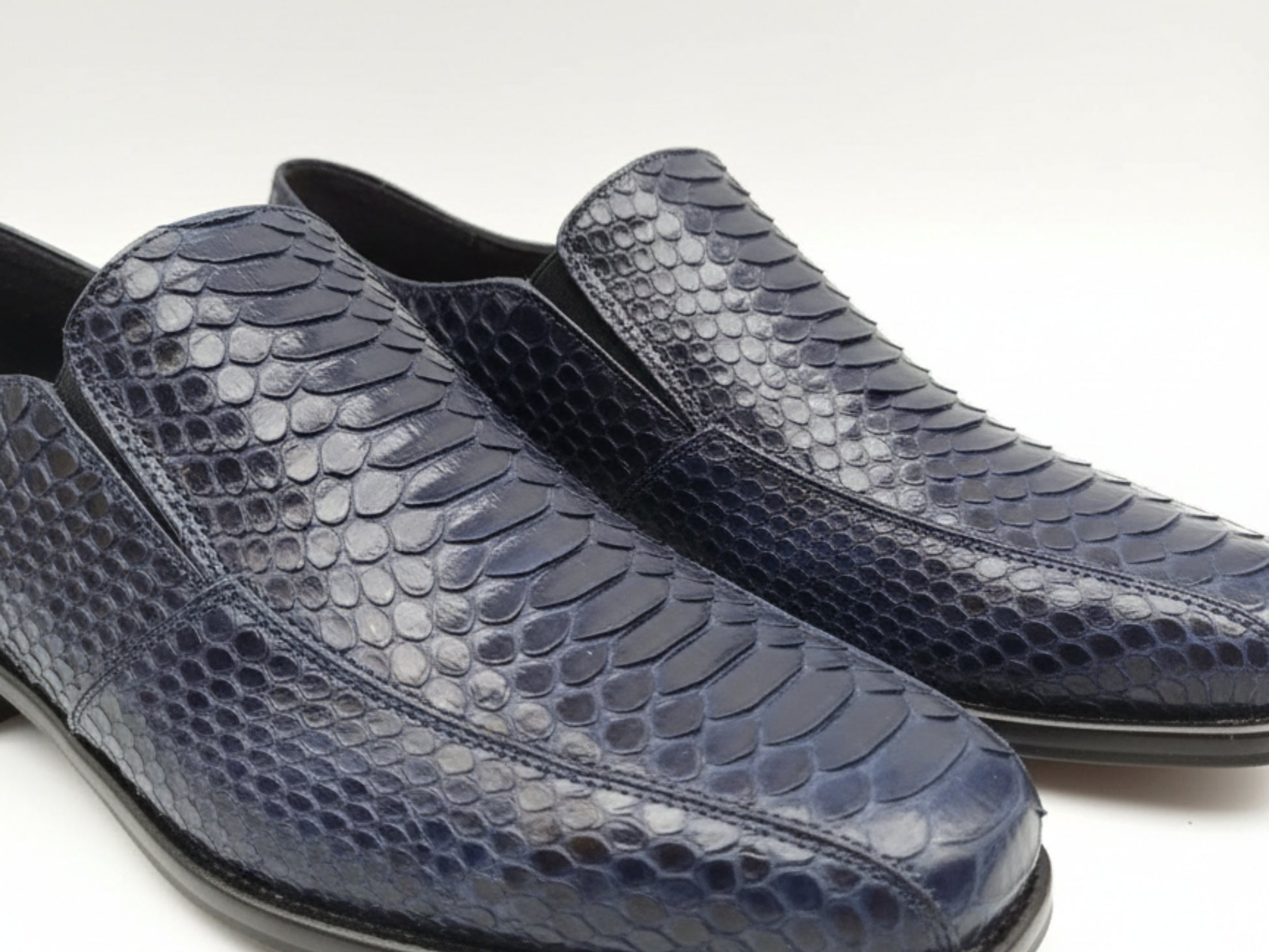 Men Python Snakeskin Oxford Shoes: Handmade Formal Slip-On Loafers