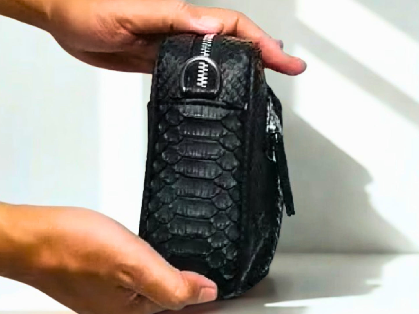 Snakeskin Shoulder Clutch Bag for Men - 7