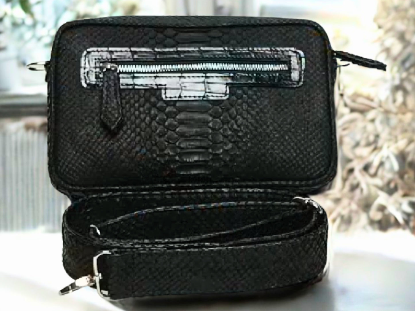 Snakeskin Shoulder Clutch Bag for Men - 8