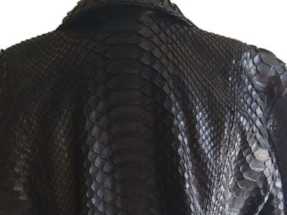 Men Jacket Biker Leather Jacket Python Jacket by LFM Fashion