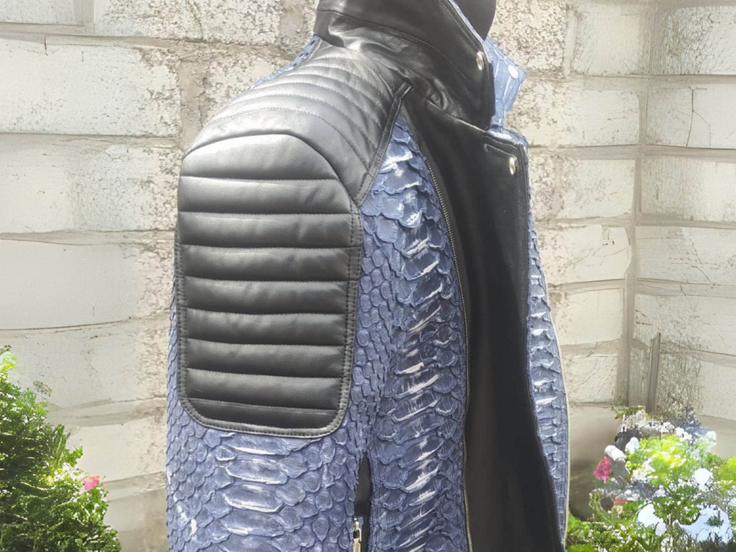 Biker Python Jacket - LFM Fashion