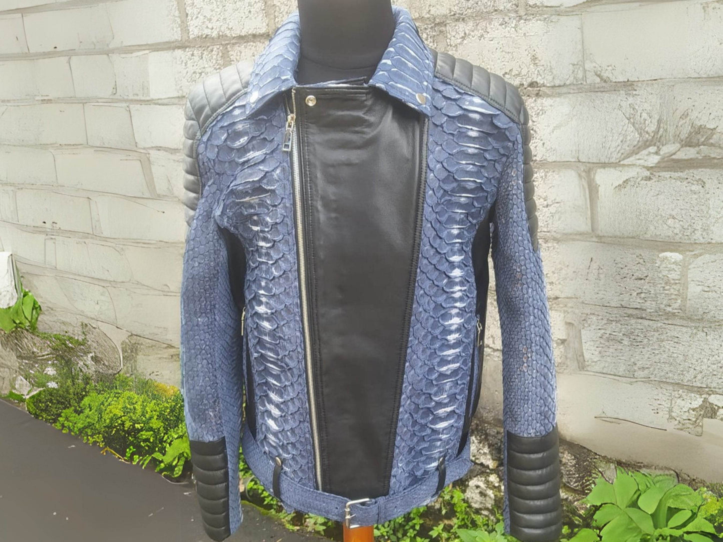 Biker Python Jacket - LFM Fashion