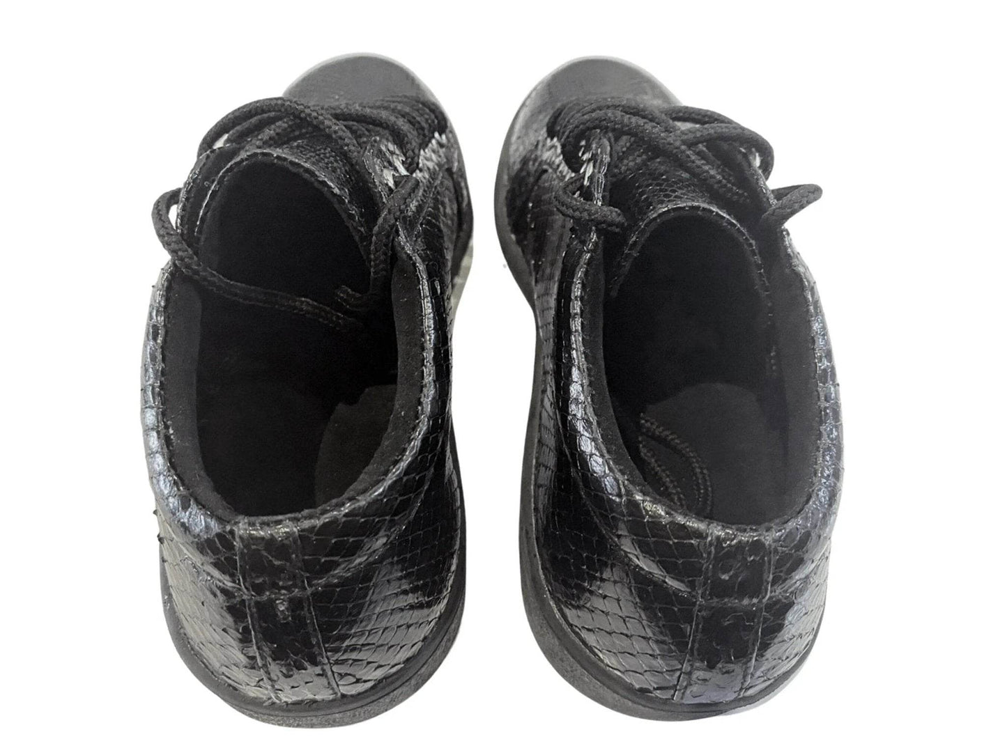 Black Snakeskin Sneaker Shoes - LFM Fashion