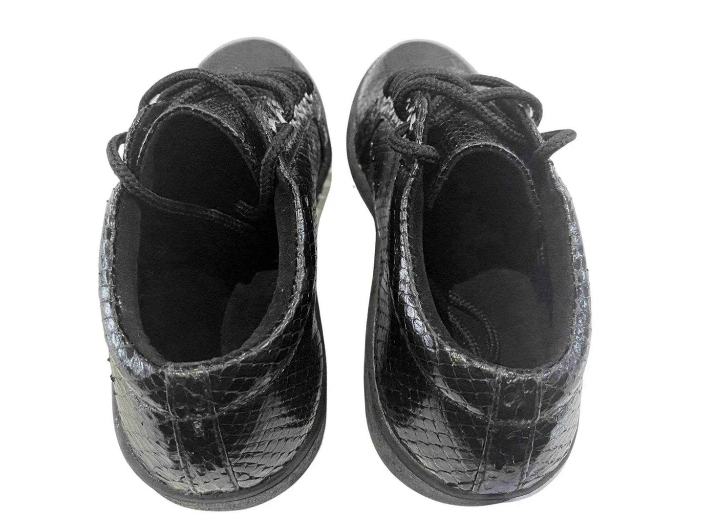 Black Snakeskin Sneaker Shoes