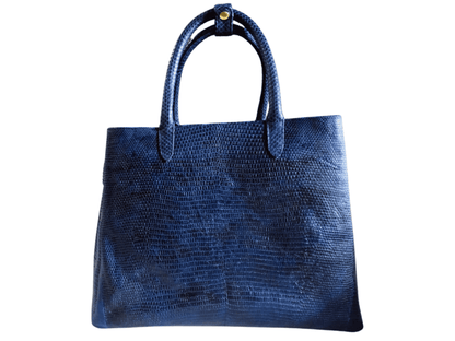 Blue Lizard Skin Totes Bag Python Jacket by LFM Fashion