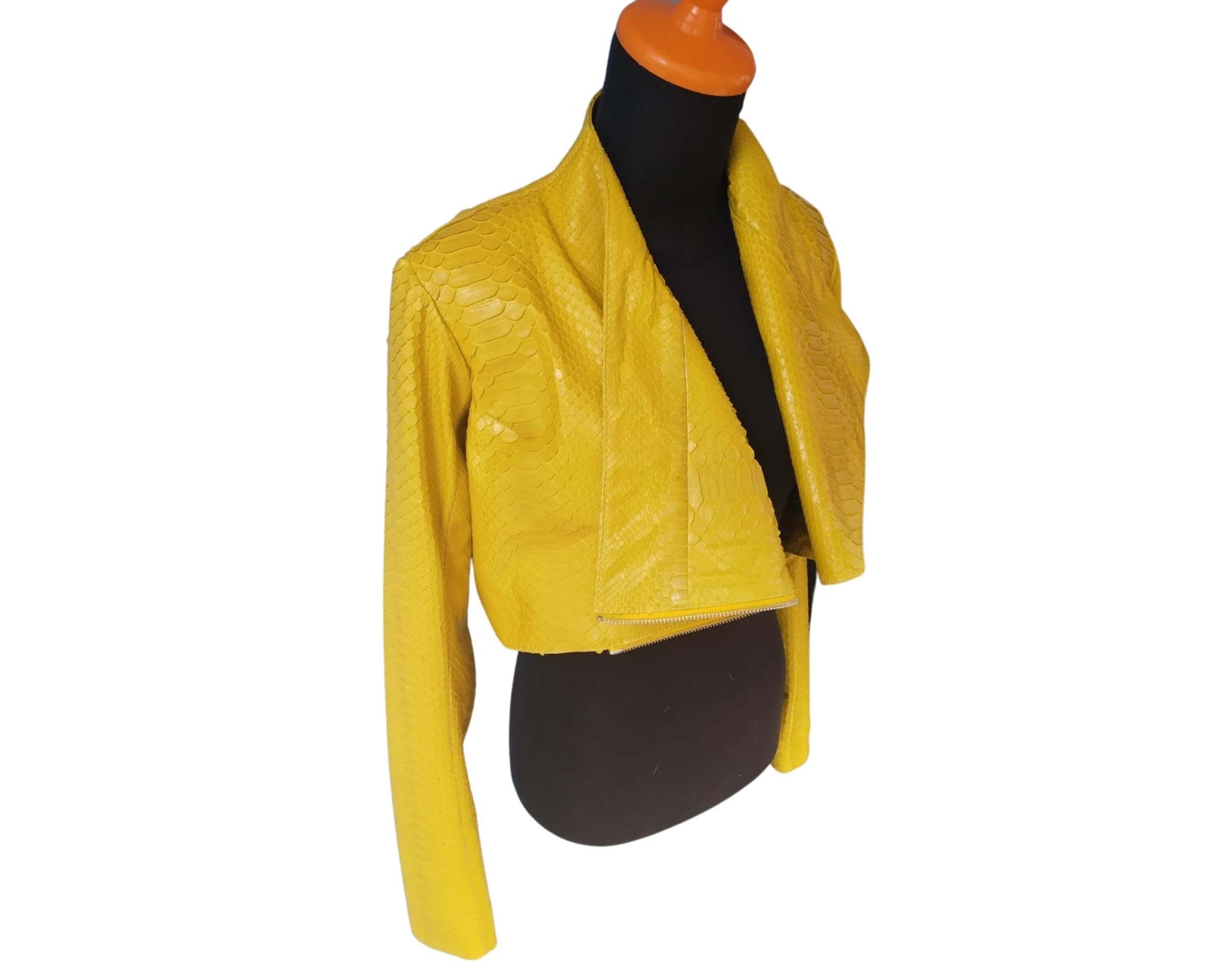 Women Jacket Bolero Jacket Wedding Yellow / X-SMALL Python Jacket by LFM Fashion