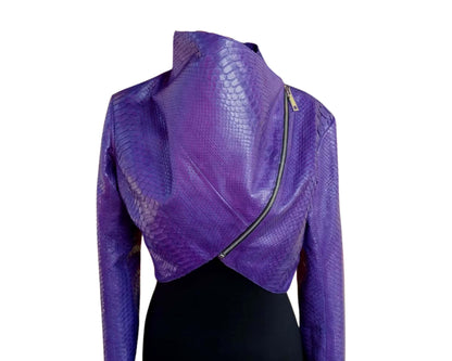Women Jacket Bolero Jacket Wedding Purple / X-SMALL Python Jacket by LFM Fashion