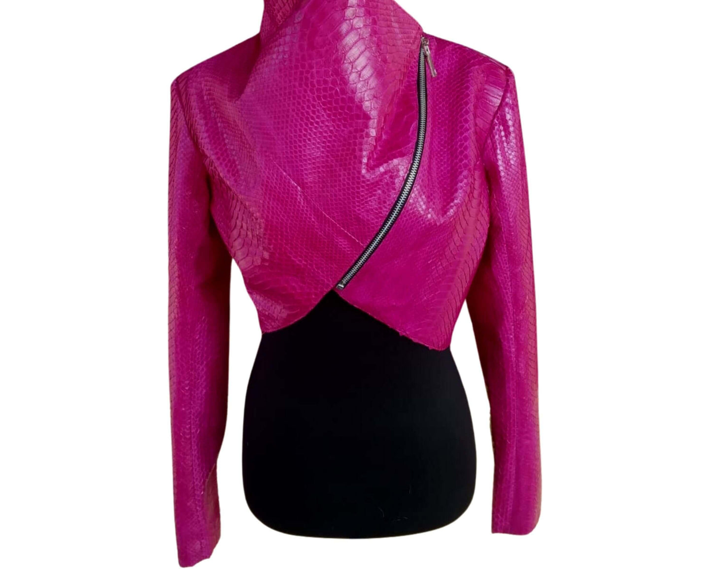 Women Jacket Bolero Jacket Wedding Hot Pink / X-SMALL Python Jacket by LFM Fashion