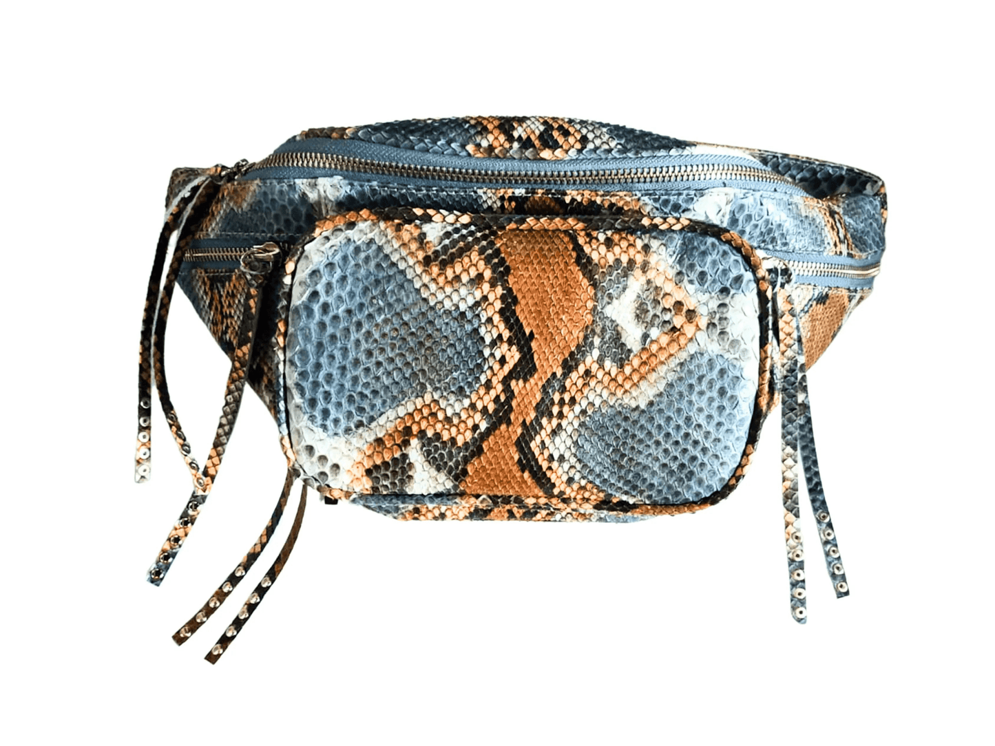 Crossbody Snakeskin Fanny Pack - Python Jacket by LFM Fashion