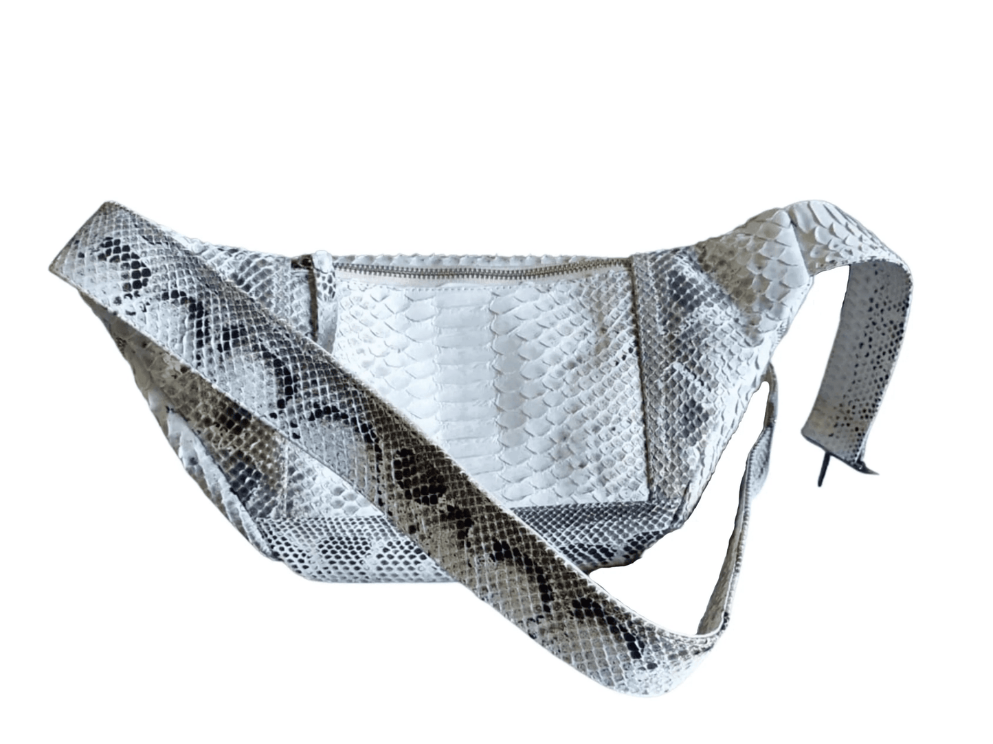 Crossbody Snakeskin Fanny Pack - Python Jacket by LFM Fashion