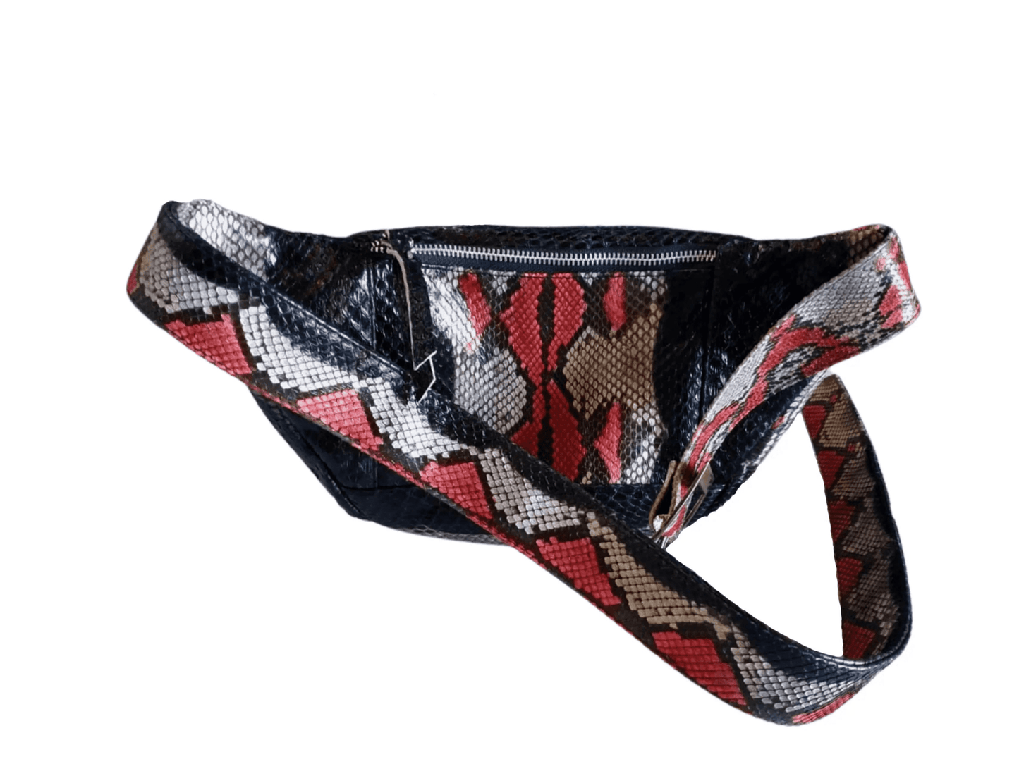 Crossbody Snakeskin Fanny Pack - Python Jacket by LFM Fashion