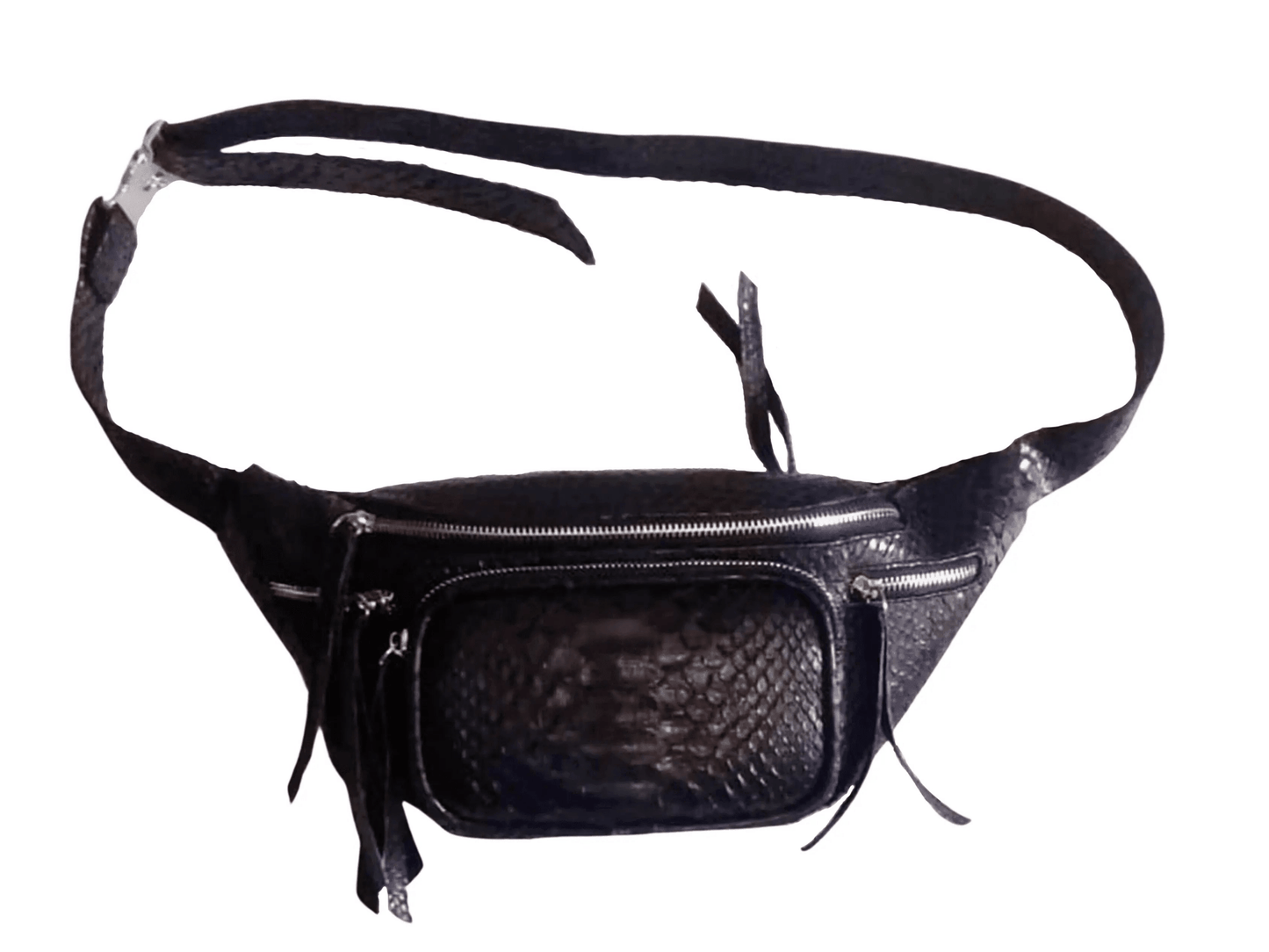 Crossbody Snakeskin Fanny Pack - Python Jacket by LFM Fashion