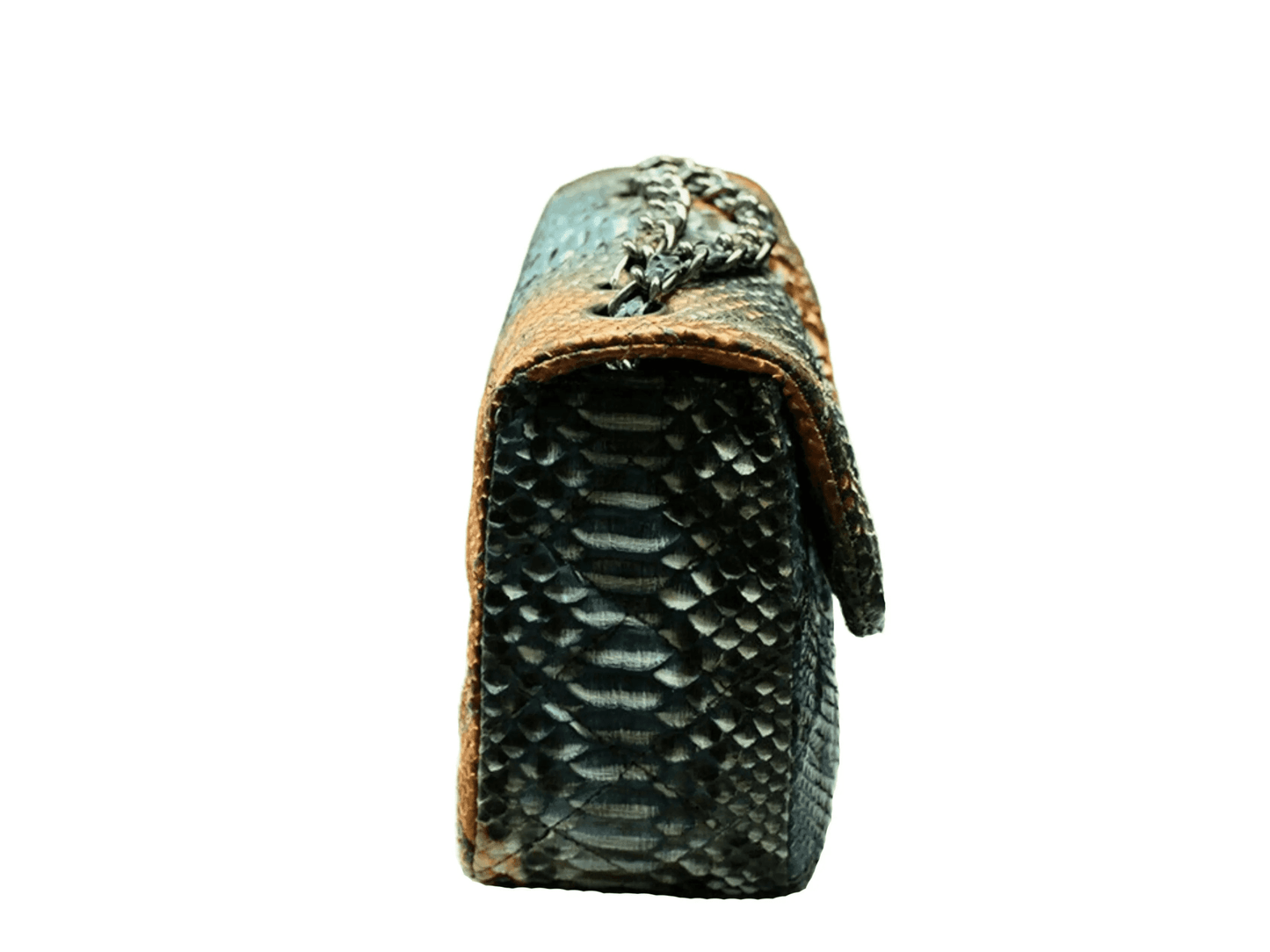 Diamond Quilt Snakeskin Chain Purse - Python Jacket by LFM Fashion