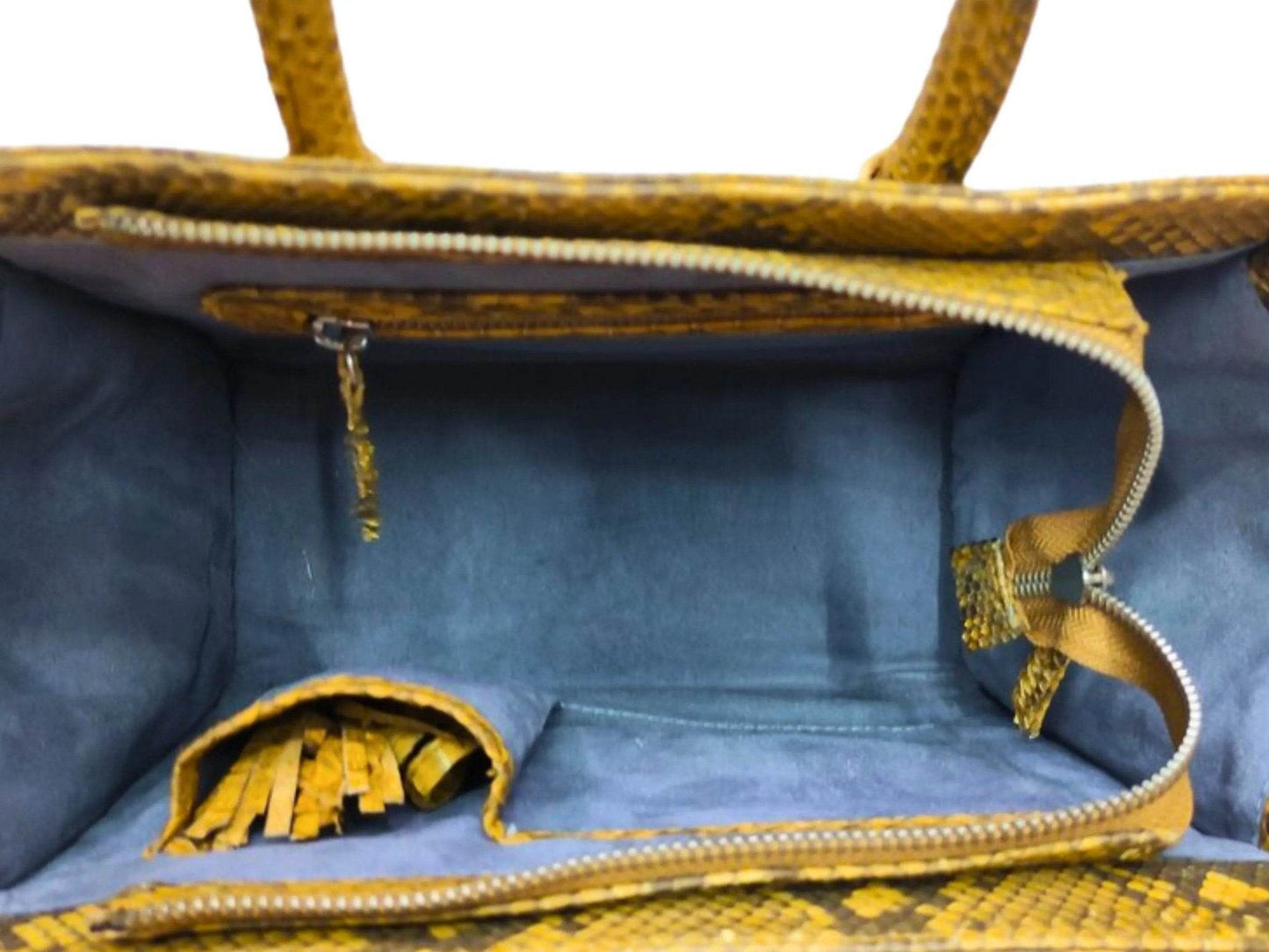 Exotic Snakeskin Satchel Handbag - LFM Fashion