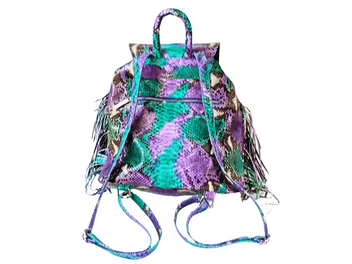 Fringe Western Snakeskin Backpack - Python Jacket by LFM Fashion