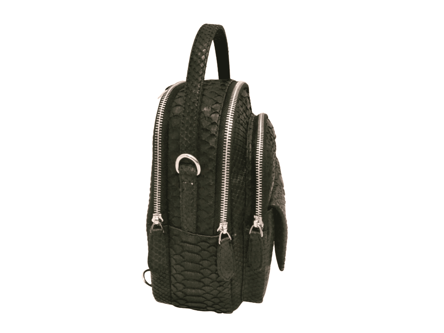 Genuine Snakeskin Leather Backpack Purse for Women