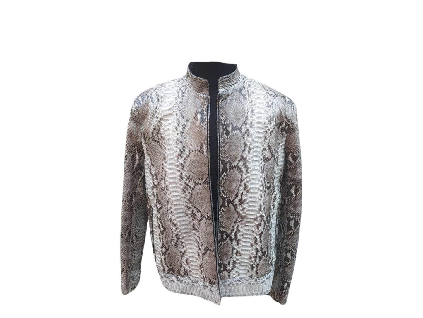 Glossy Gray Motorcycle Leather Jacket - LFM Fashion