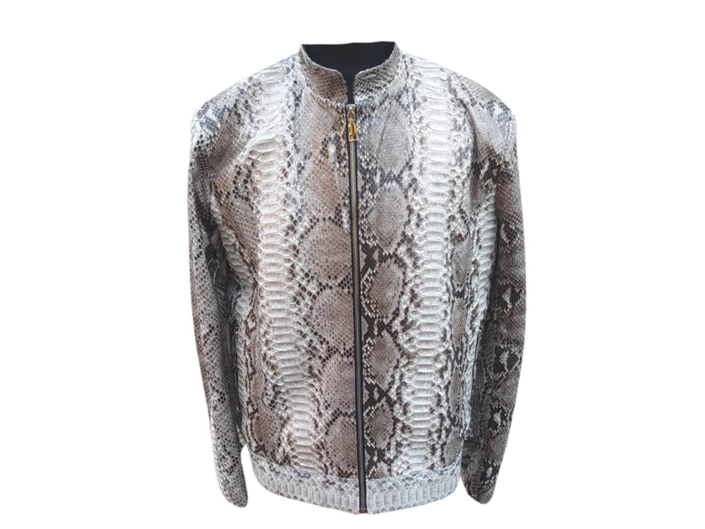 Glossy Gray Motorcycle Leather Jacket - LFM Fashion