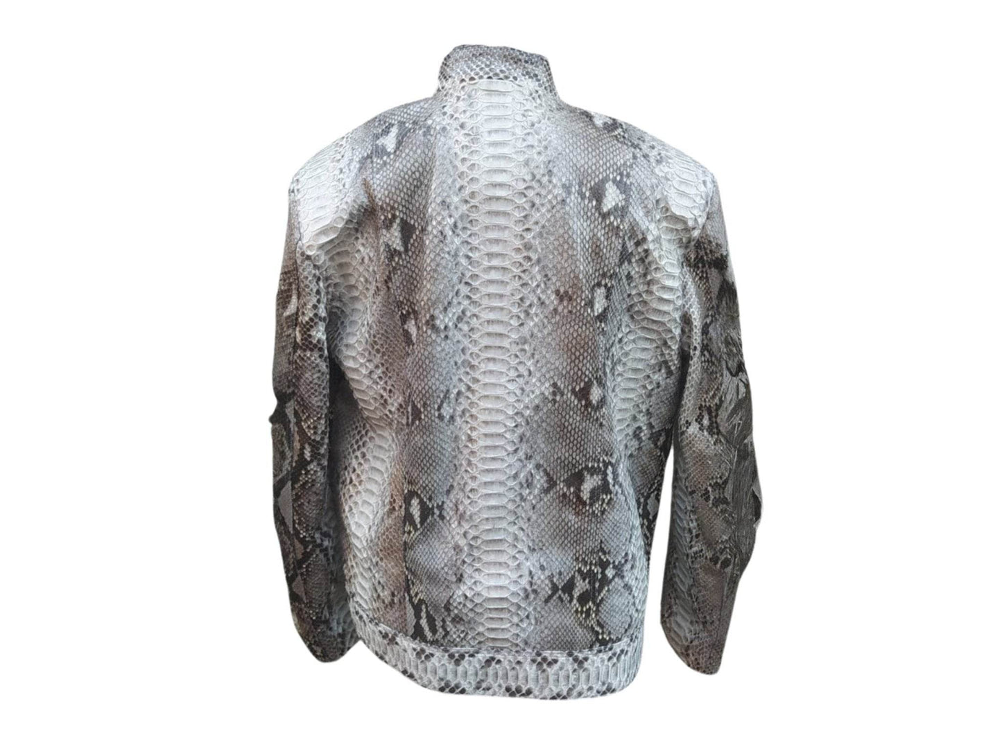 Glossy Gray Motorcycle Leather Jacket - LFM Fashion