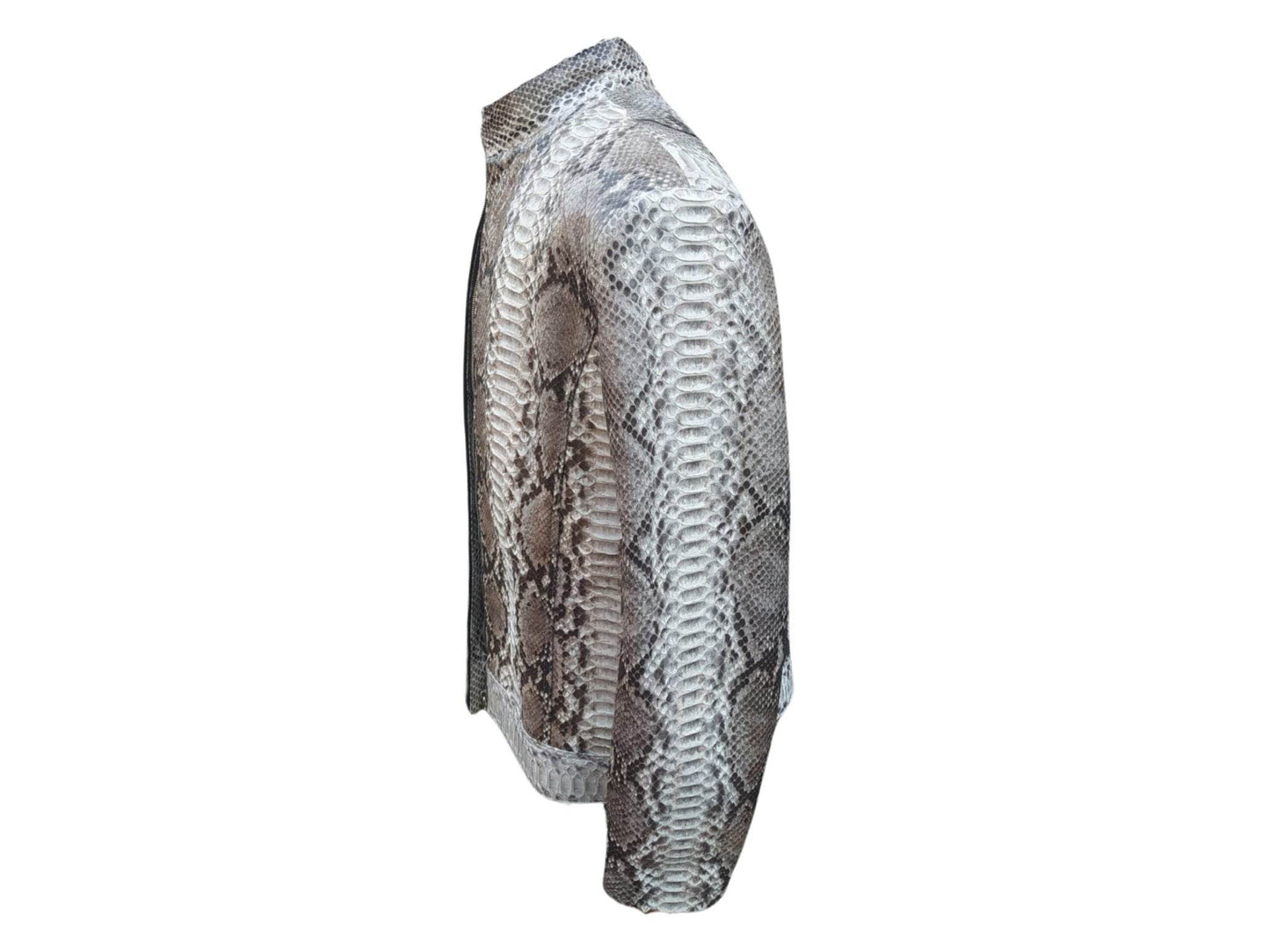 Glossy Gray Motorcycle Leather Jacket - LFM Fashion