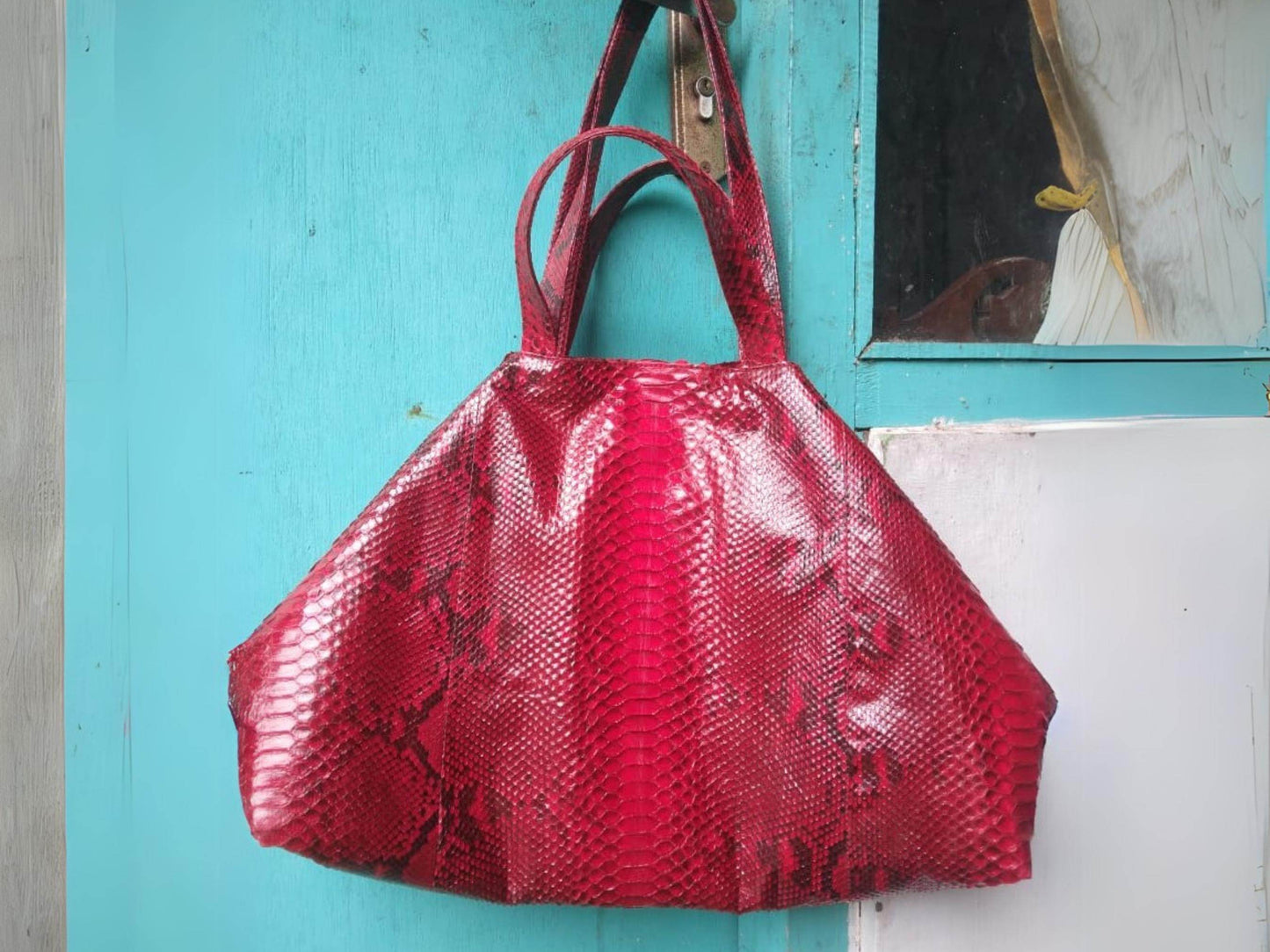 Oversized Snakeskin Totes Bag - LFM Fashion