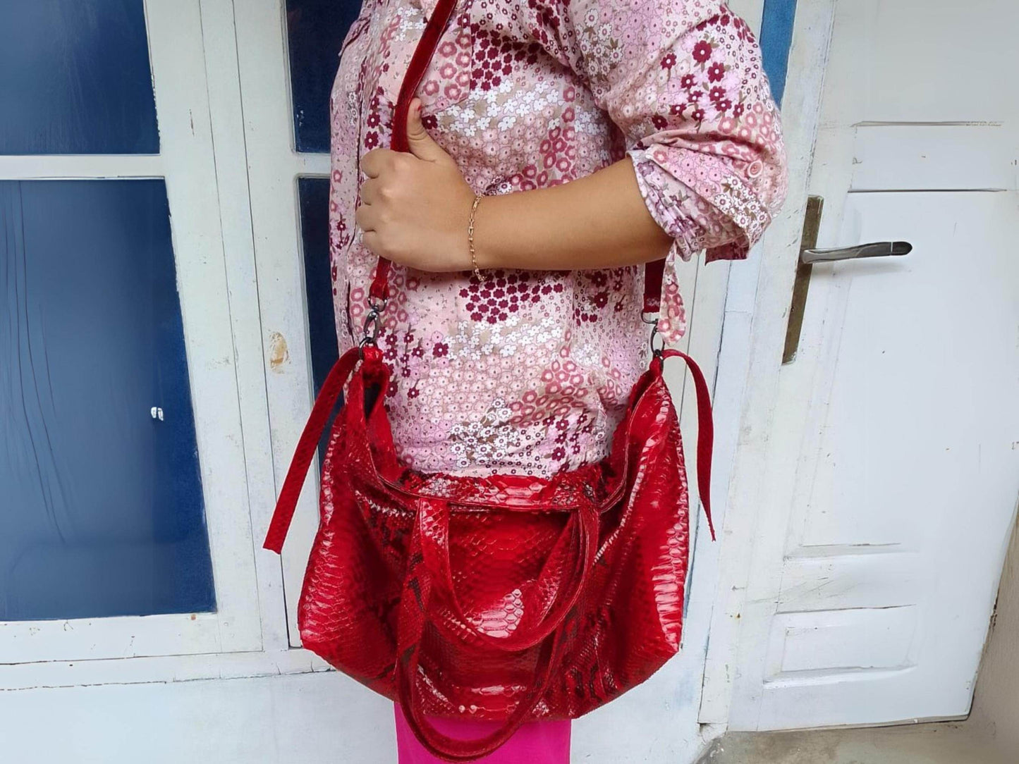 Oversized Snakeskin Totes Bag - LFM Fashion