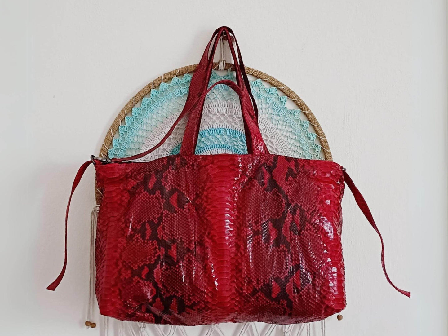 Oversized Snakeskin Totes Bag - LFM Fashion