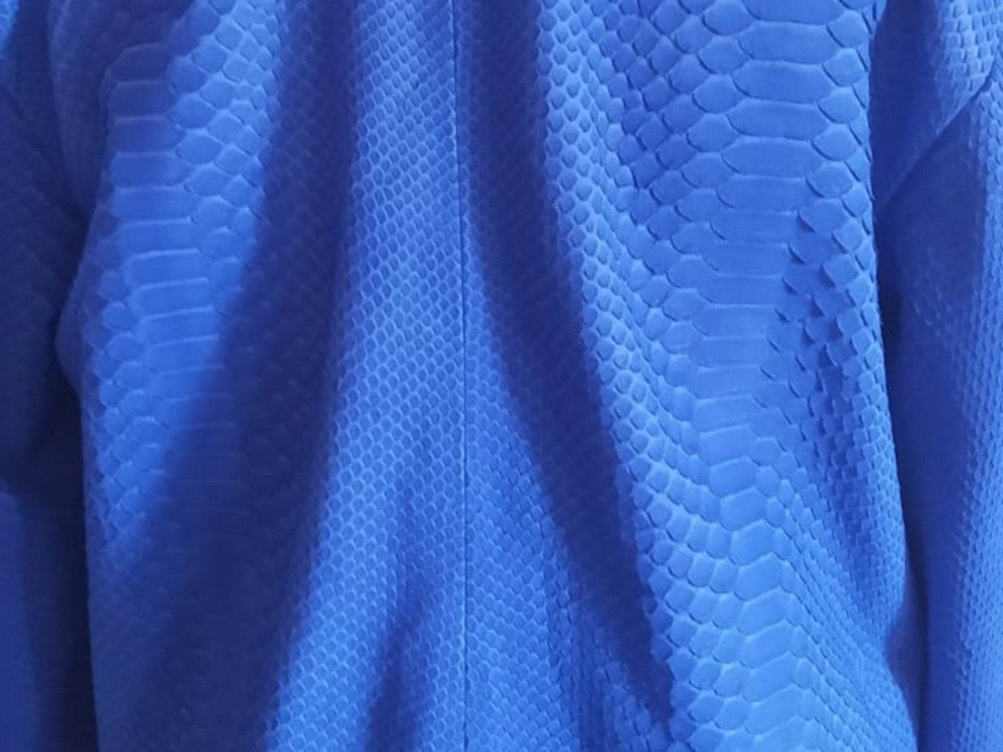 Light Blue Snakeskin Motorcycle Leather Jacket - LFM Fashion