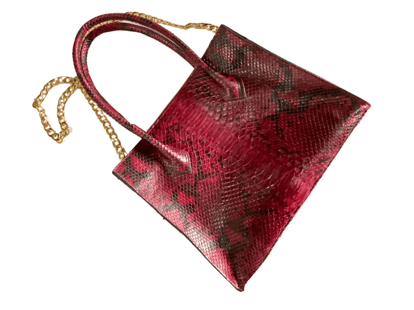Maroon Totes Snakeskin Bag - LFM Fashion