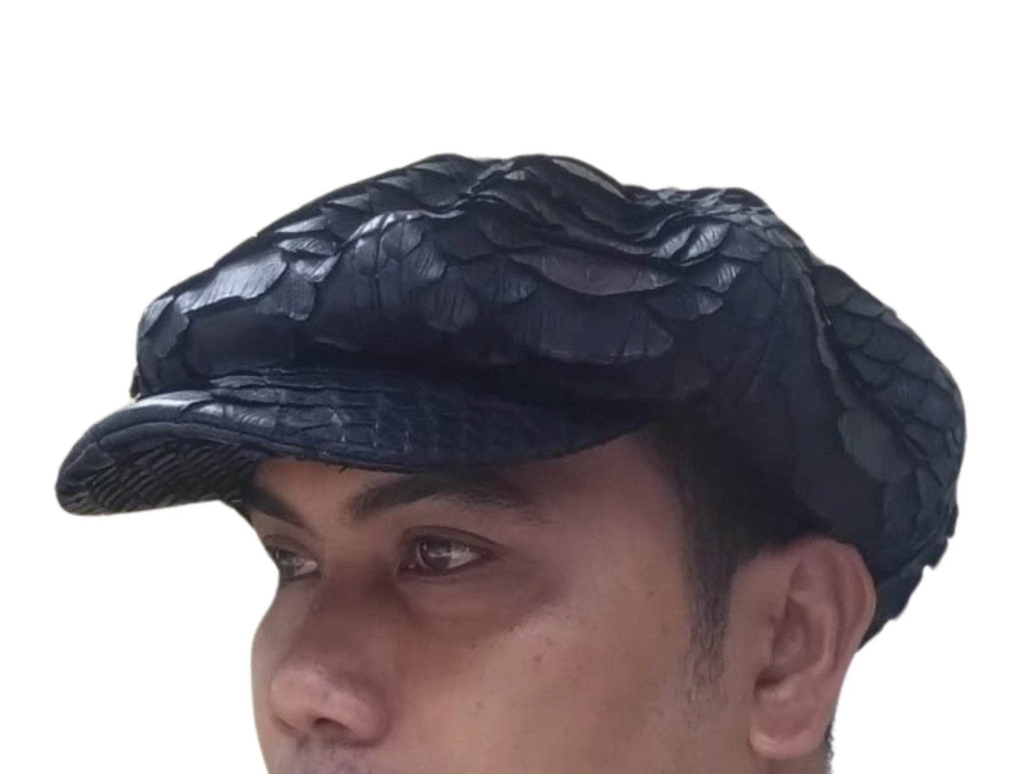 Newsboy Hat for Men Snakeskin Flat Cap Series - LFM Fashion