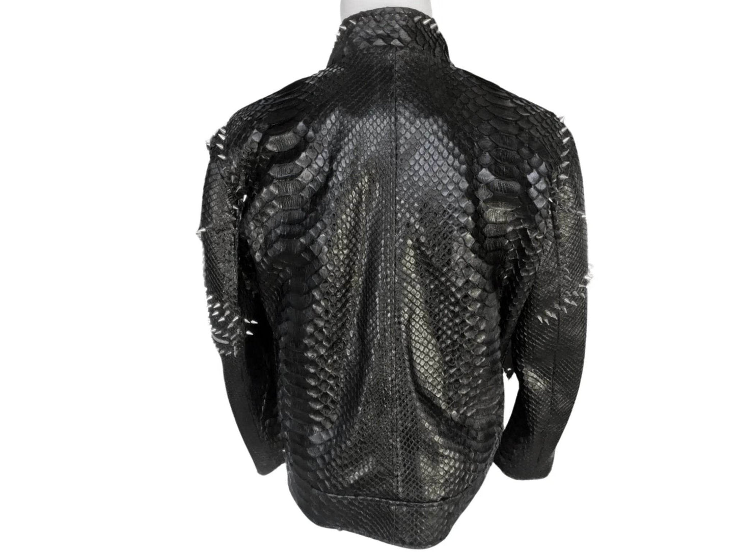 Punk Rock Leather Jacket | Real Python Snake Skin - LFM Fashion