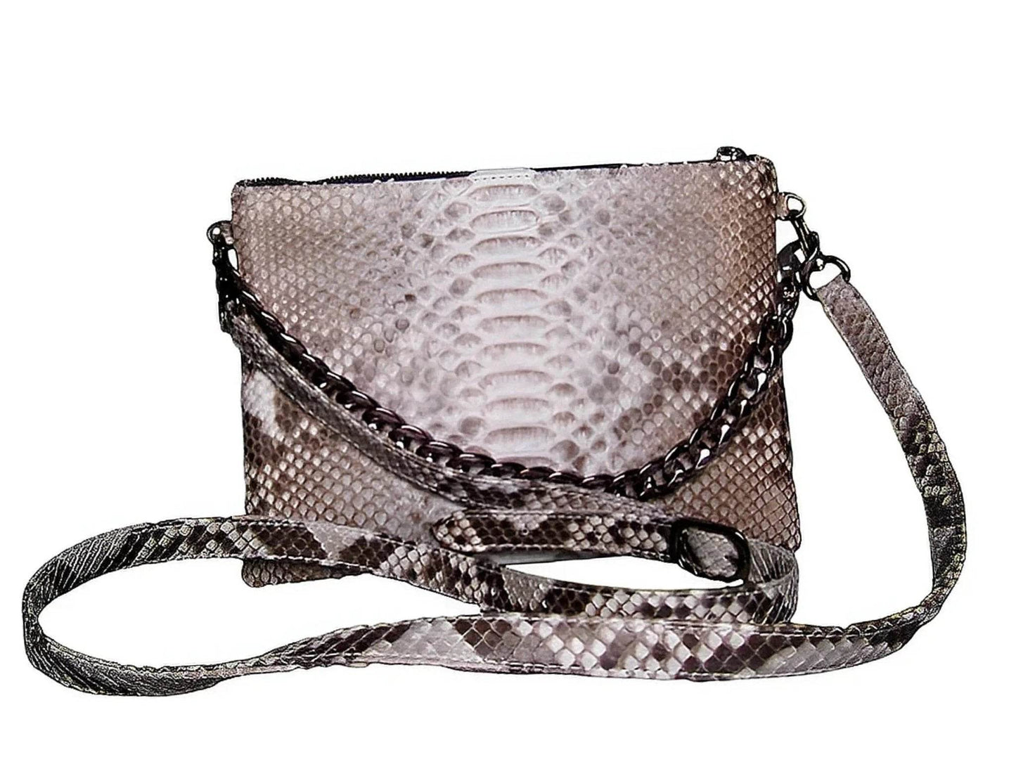 Simple Snakeskin Crossbody Purse - LFM Fashion