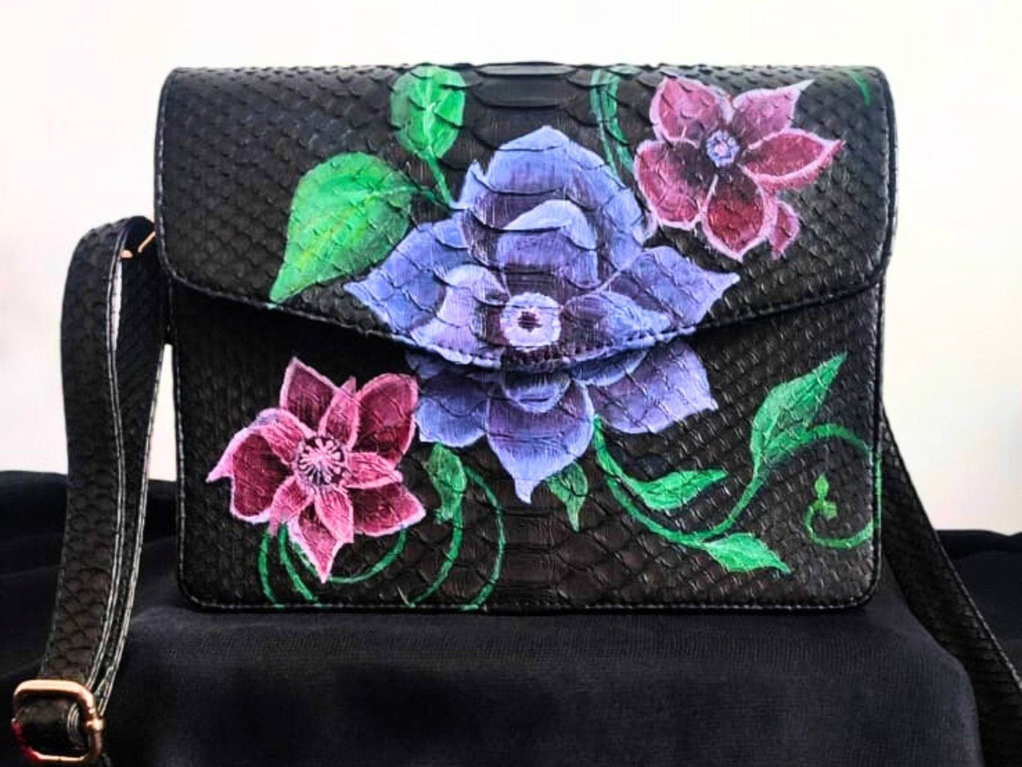 Snakeskin Bag Hand-Painted by Local Women - LFM Fashion