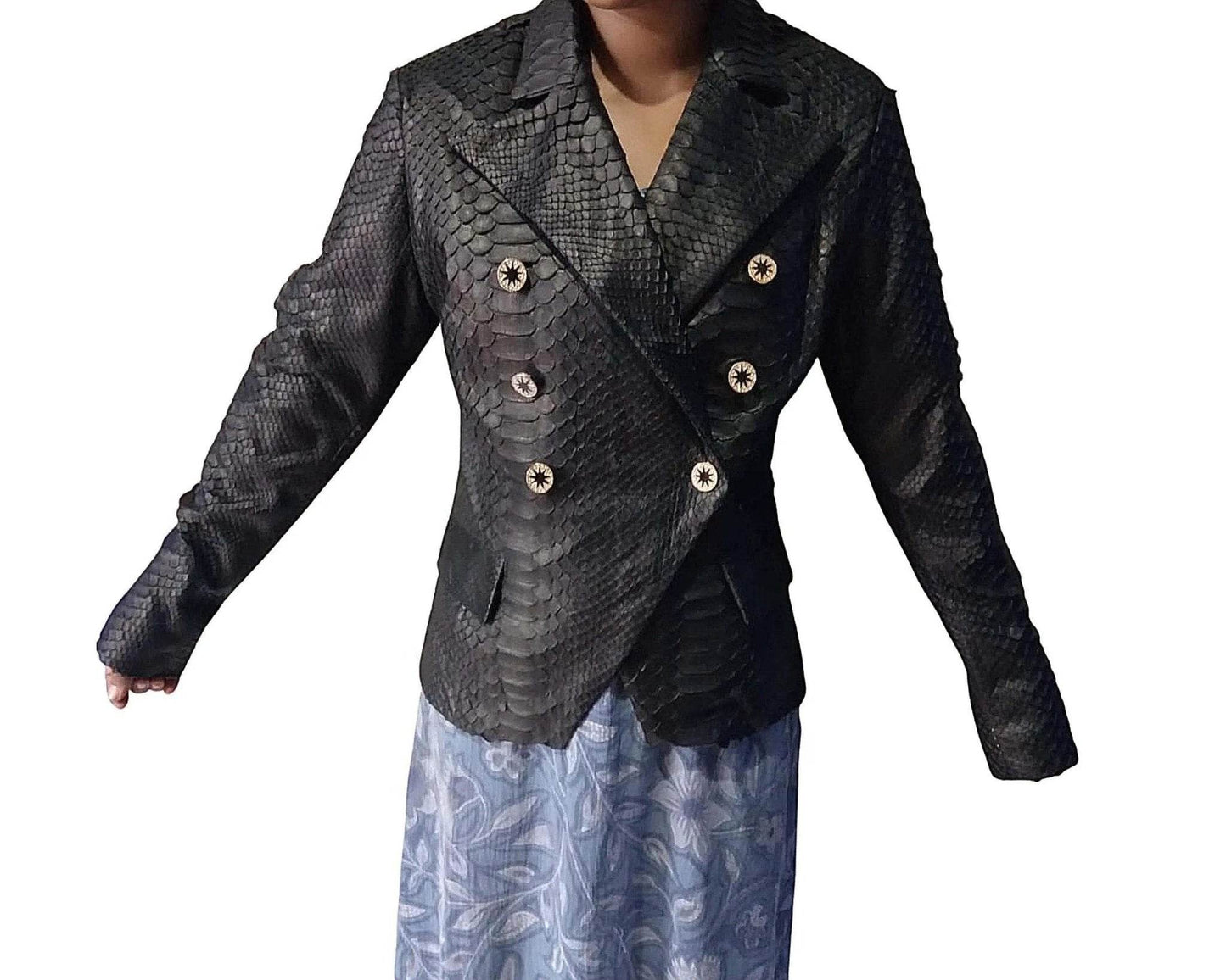 Snakeskin Blazer for Women - LFM Fashion