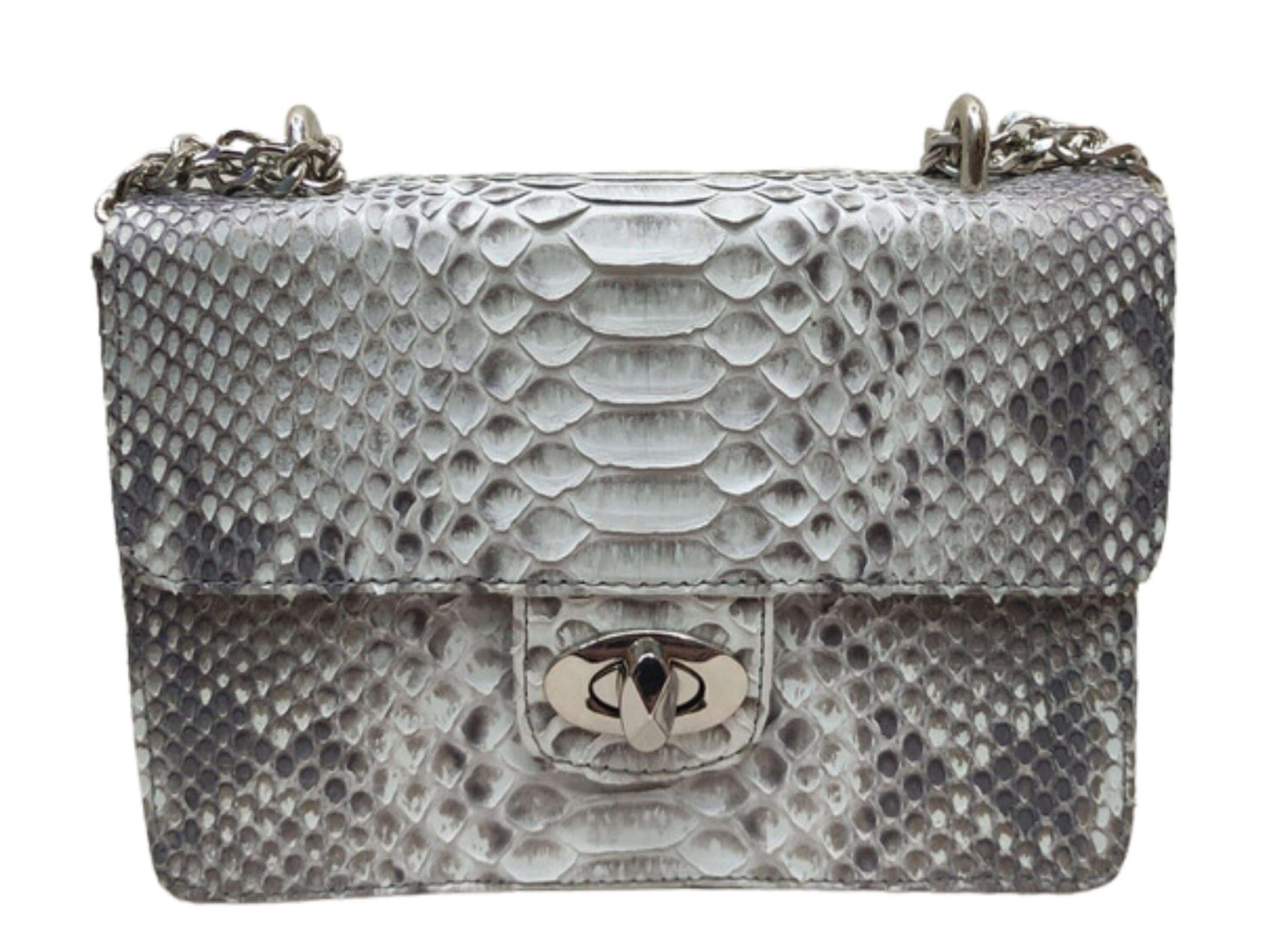 Python Bags Snakeskin Evening Handbag for Women Gray Python Jacket by LFM Fashion
