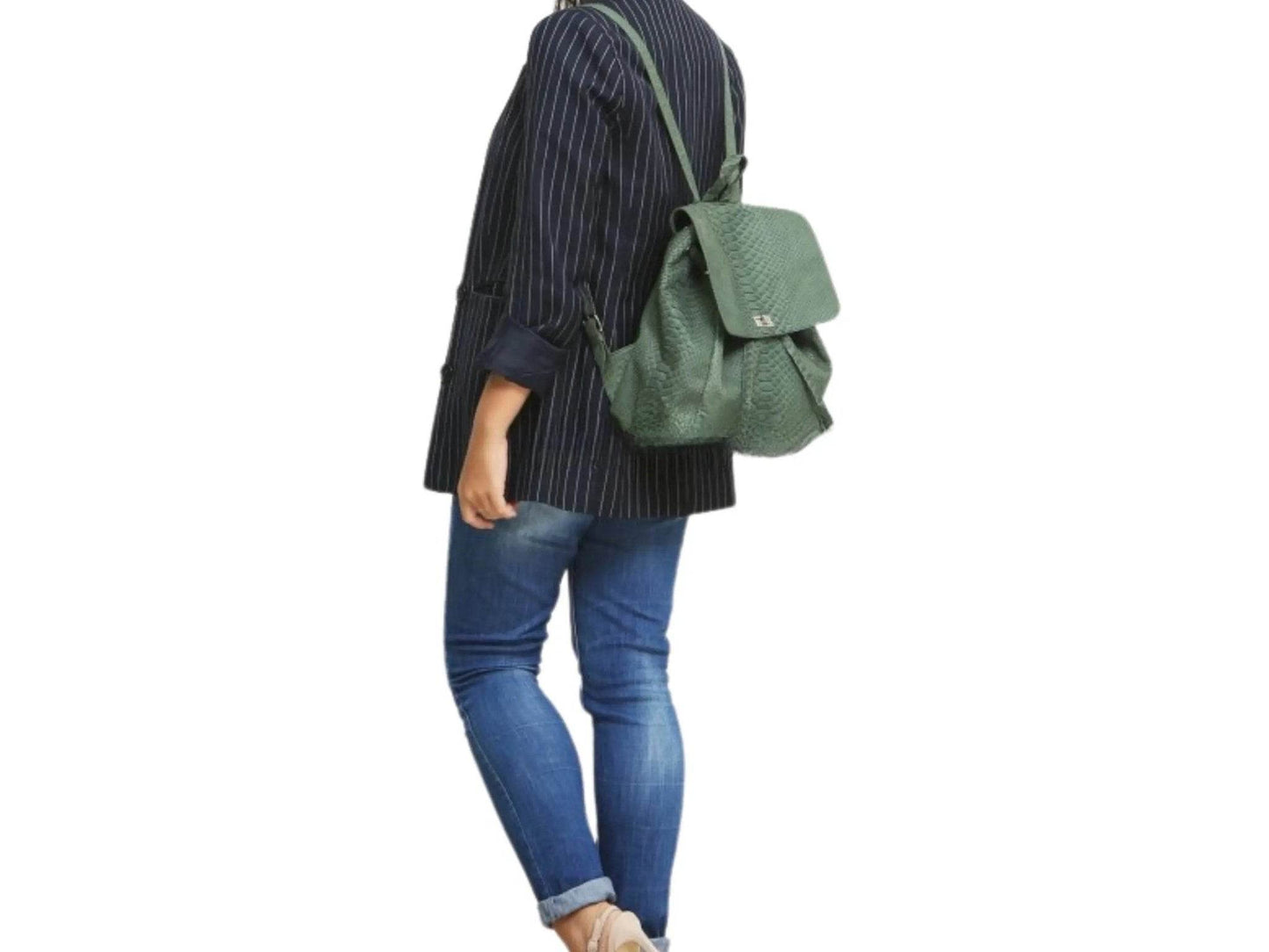 Snakeskin Fashion Leather Backpack - LFM Fashion