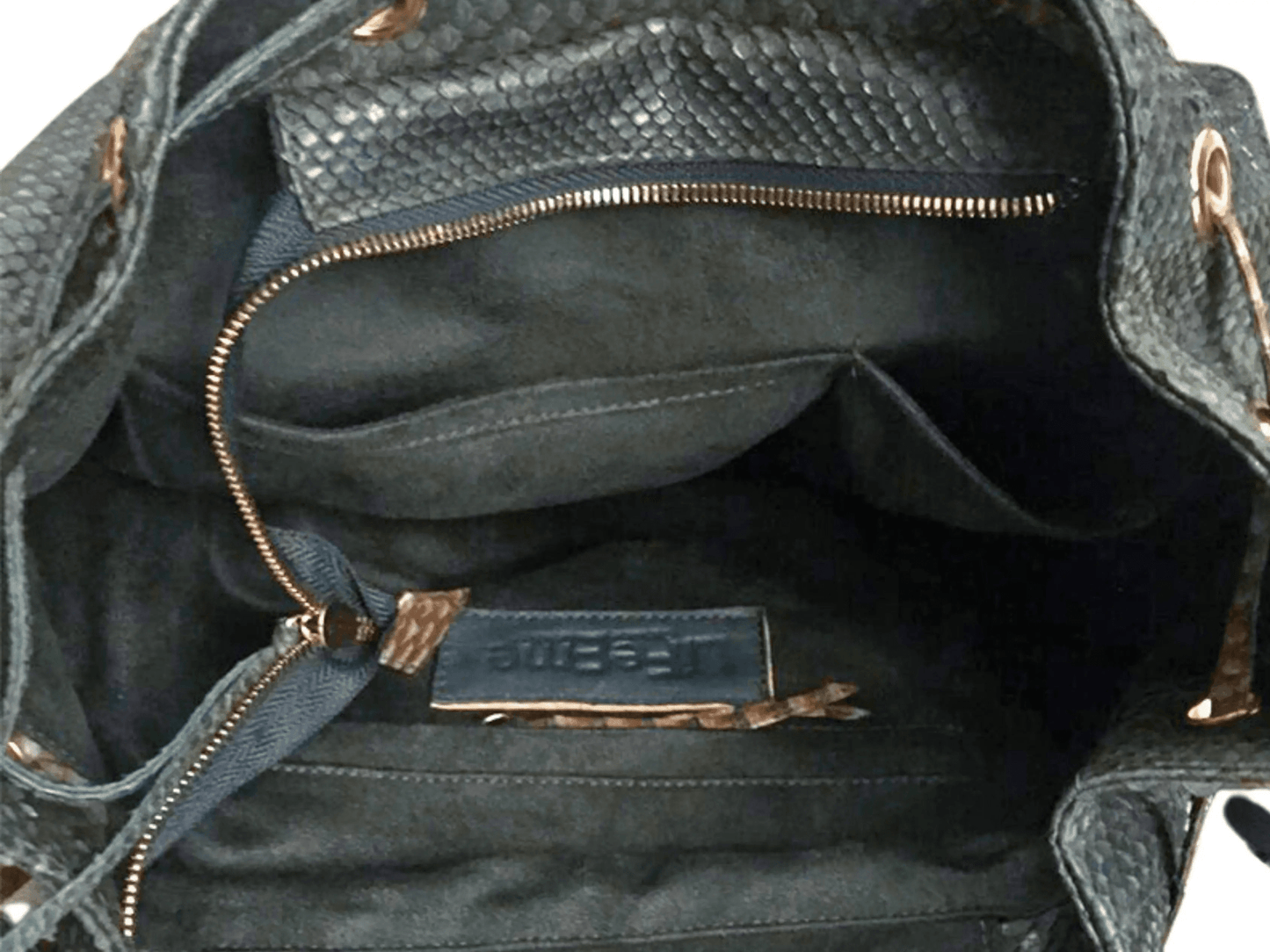 Snakeskin Fringe Backpack Purse - Python Jacket by LFM Fashion