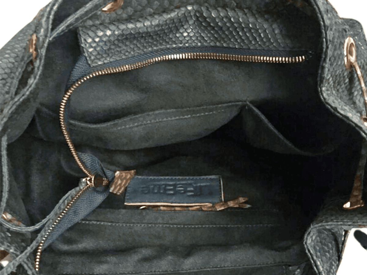 Snakeskin Fringe Backpack Purse