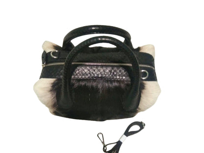 Snakeskin Fur Bag Python Jacket by LFM Fashion
