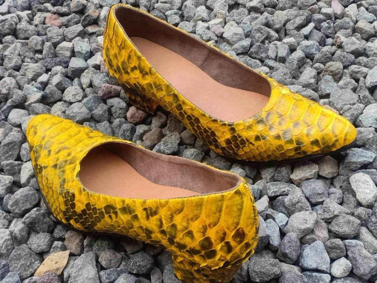 Snakeskin Heels Shoes