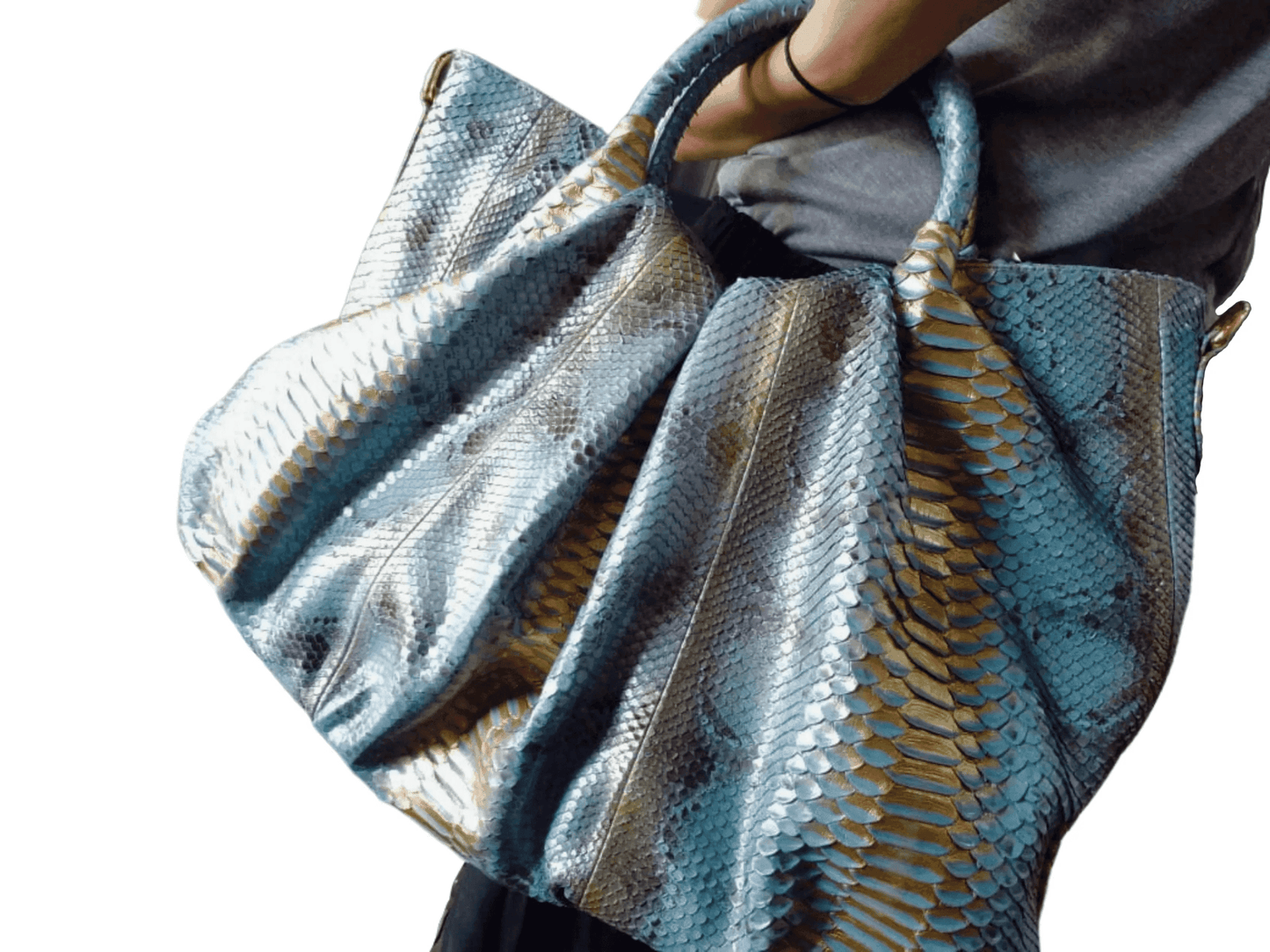 Snakeskin Hobo Floy Handbag - LFM Fashion