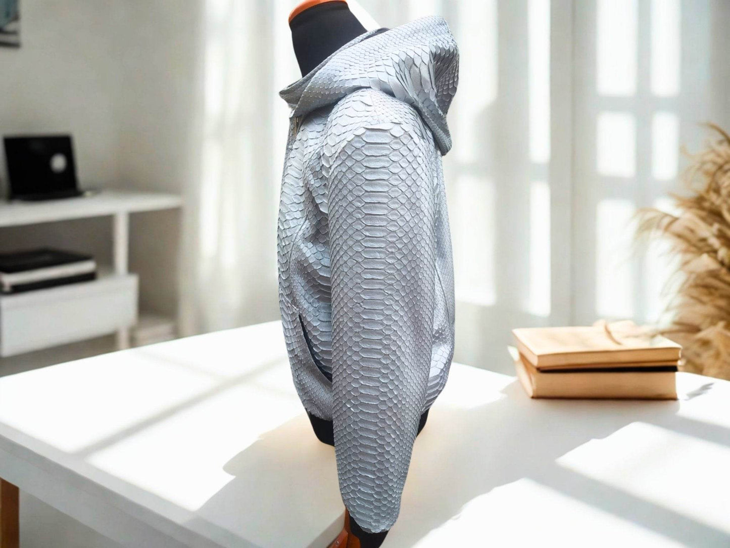 Snakeskin Hoodie Varsity Jacket - LFM Fashion