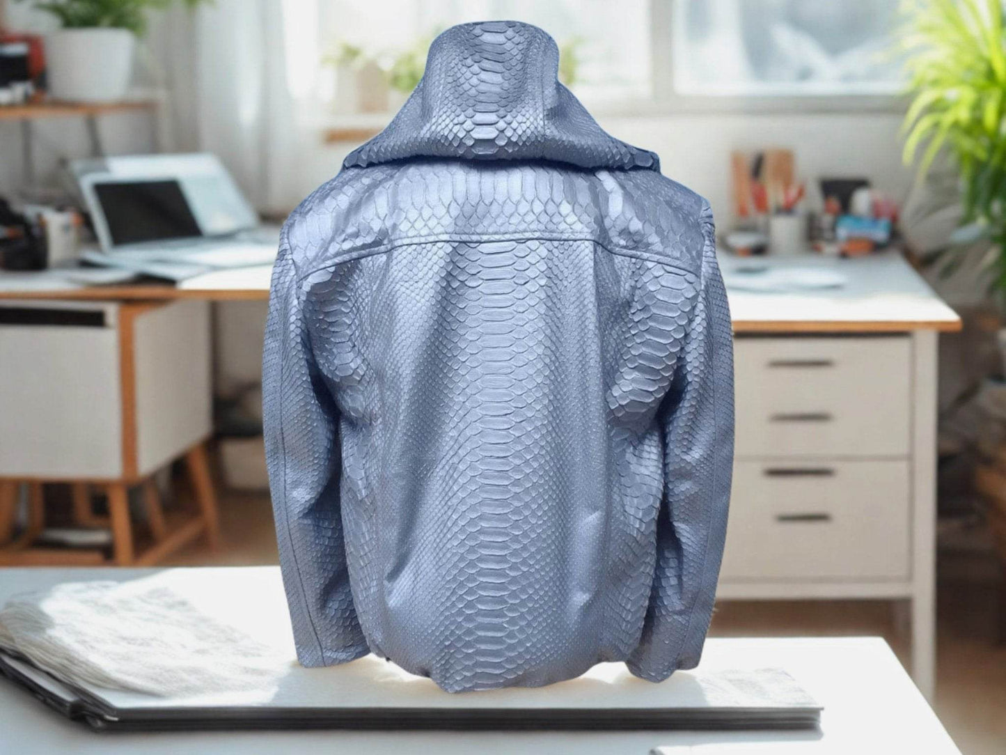 Snakeskin Hoodie Varsity Jacket - LFM Fashion