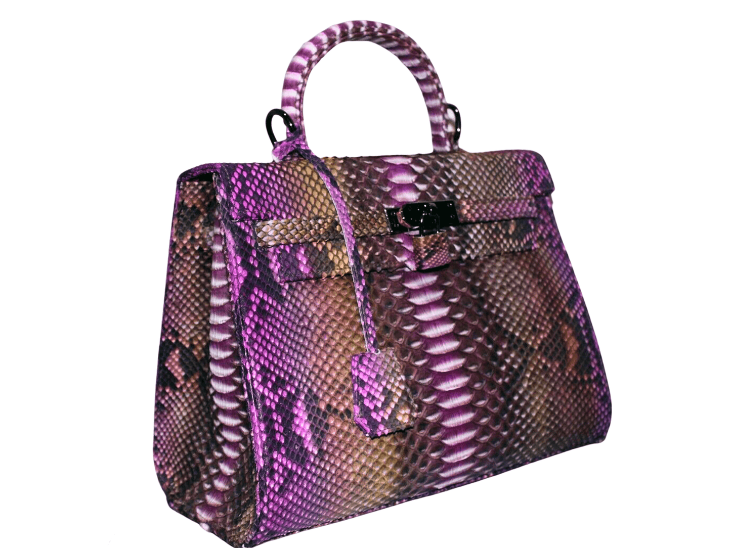 Snakeskin Kelly Bag 28 Candy Pink Python Jacket by LFM Fashion