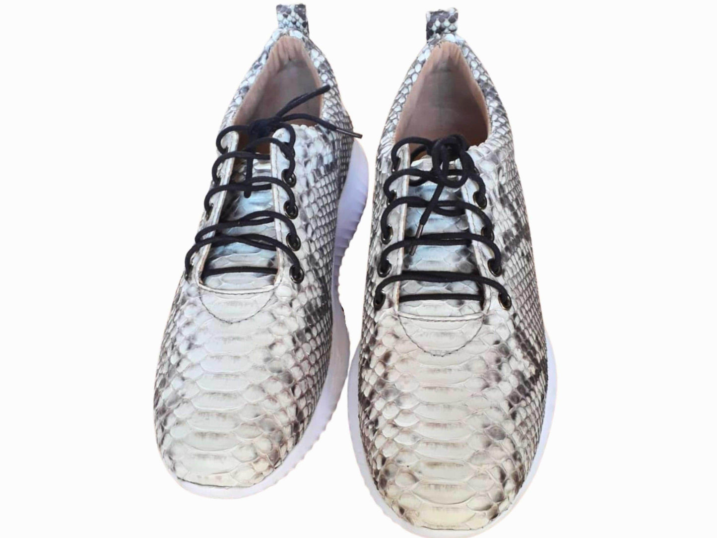 Shoes Snakeskin Lace-up Sneaker Shoes Python Jacket by LFM Fashion