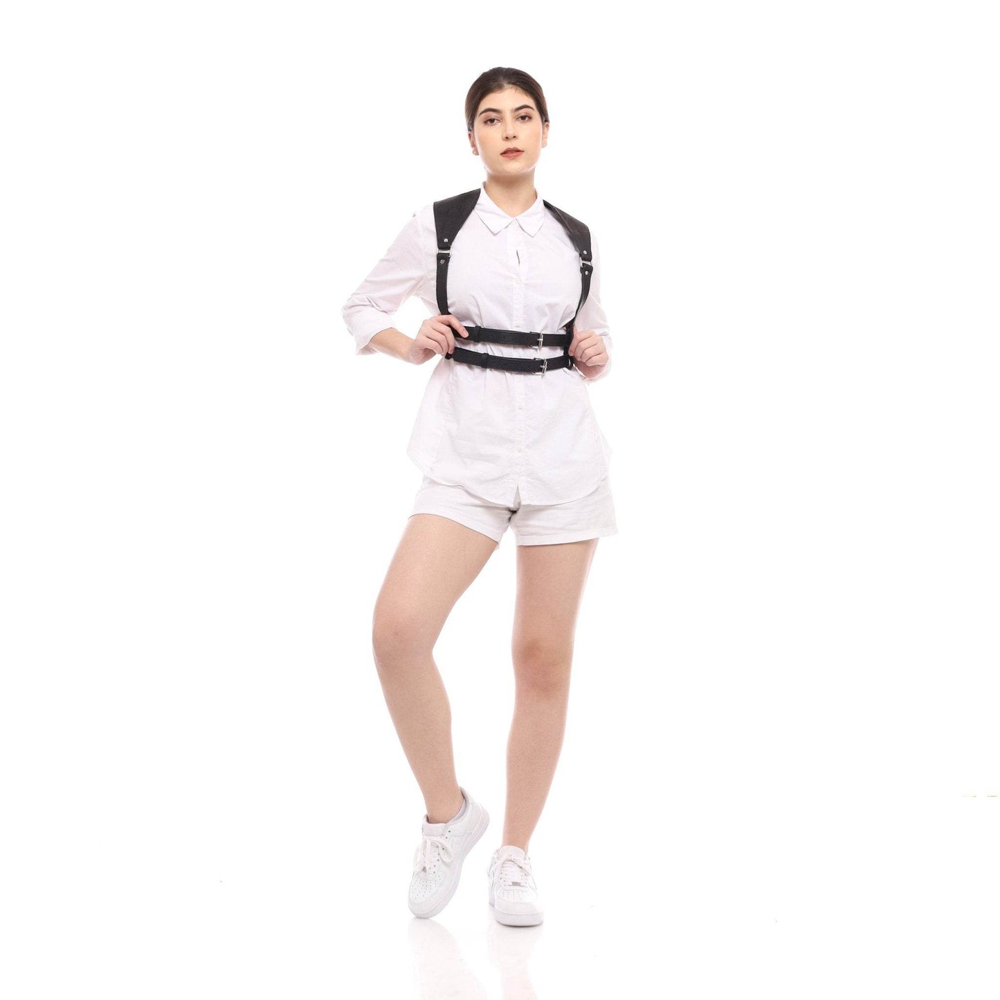 Snakeskin Leather Chest Harness - LFM Fashion